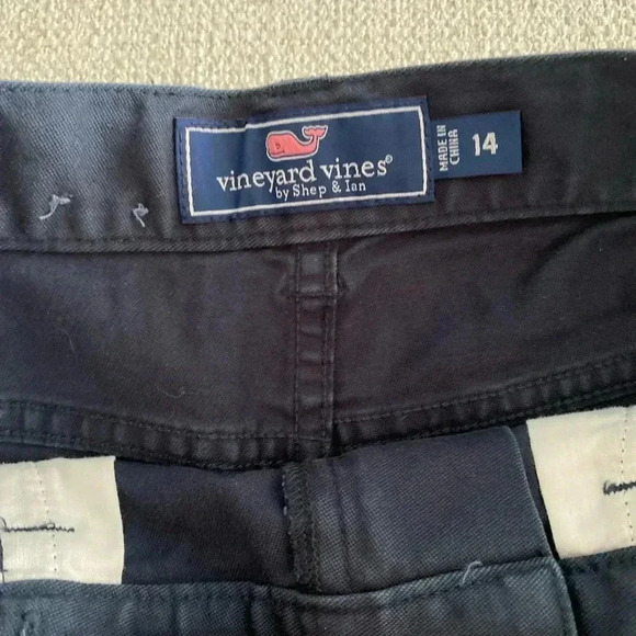 Vineyard Vines Boys Classic Navy Blue Pants Adjustable Waist Size 14 - Picture 2 of 9